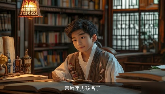 带唇字男孩名子