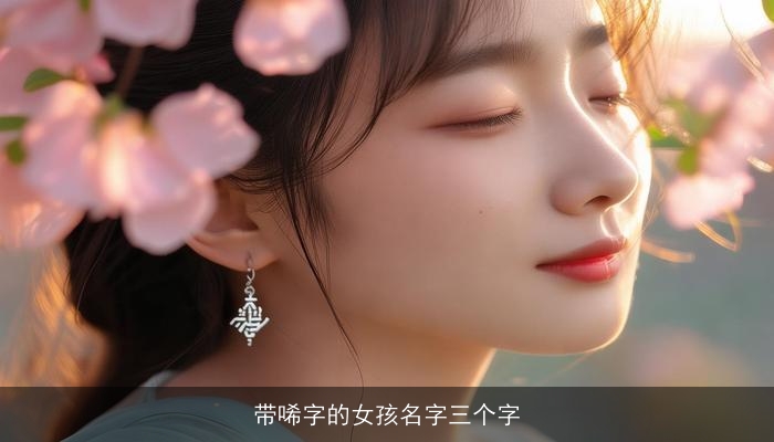 带唏字的女孩名字三个字