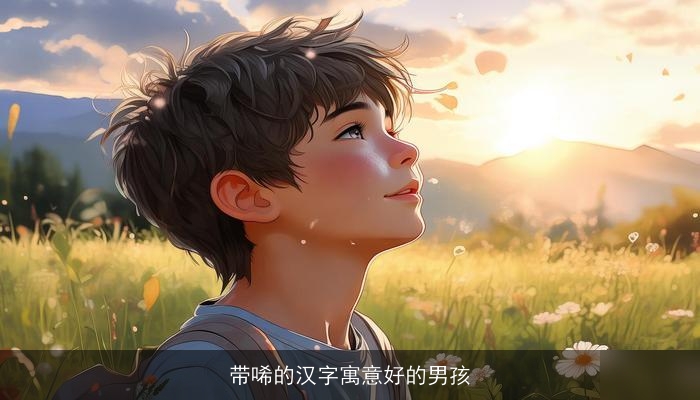 带唏的汉字寓意好的男孩