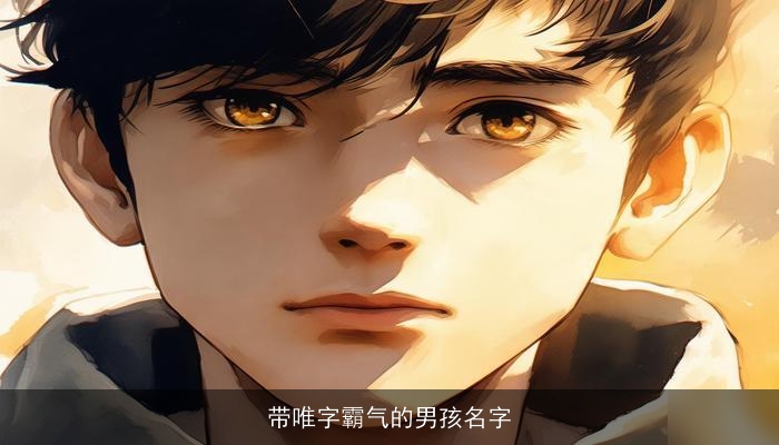 带唯字霸气的男孩名字