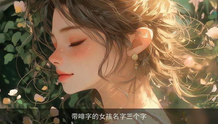 带啡字的女孩名字三个字