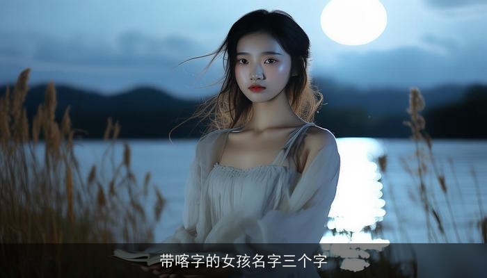 带喀字的女孩名字三个字