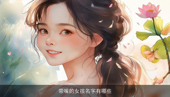 带嘴的女孩名字有哪些
