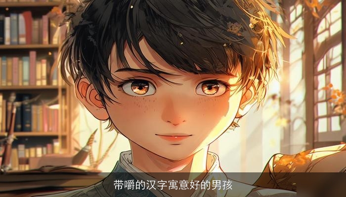 带嚼的汉字寓意好的男孩