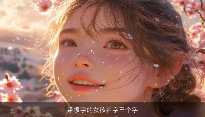 带坂字的女孩名字三个字