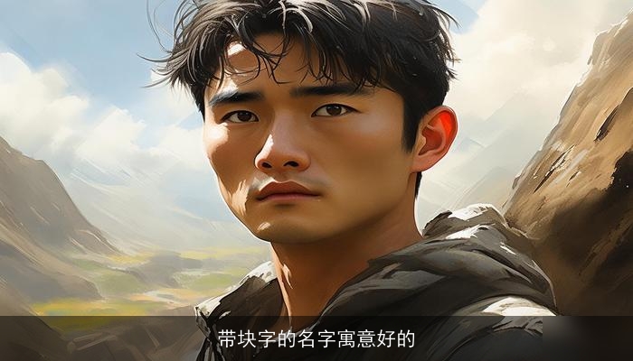 带块字的名字寓意好的