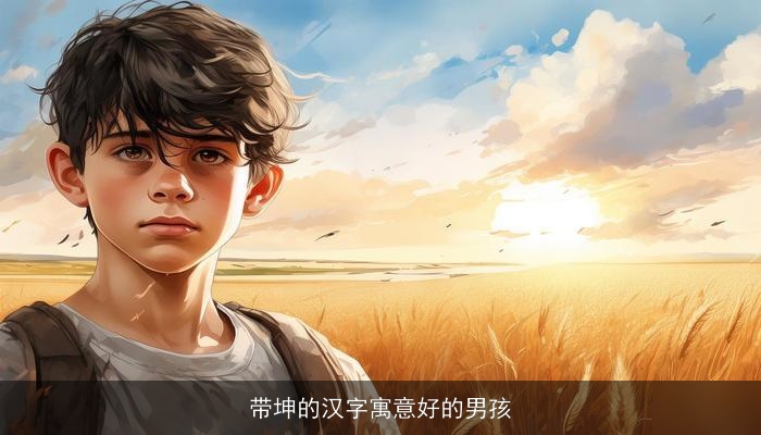 带坤的汉字寓意好的男孩