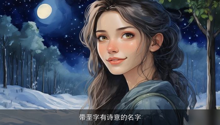 带垩字有诗意的名字