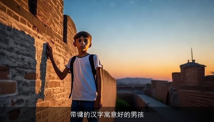 带墉的汉字寓意好的男孩