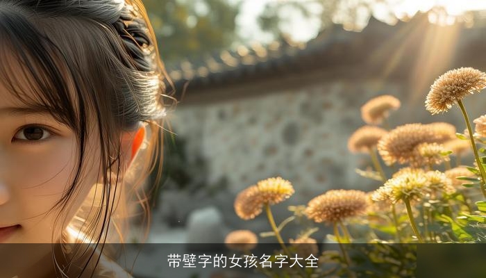 带壁字的女孩名字大全