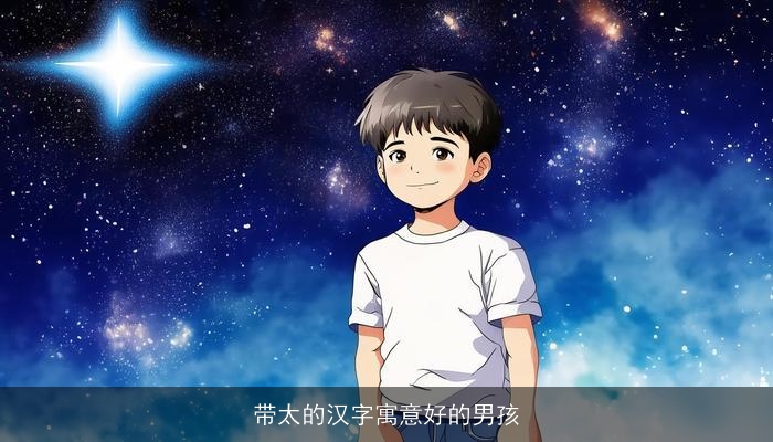 带太的汉字寓意好的男孩