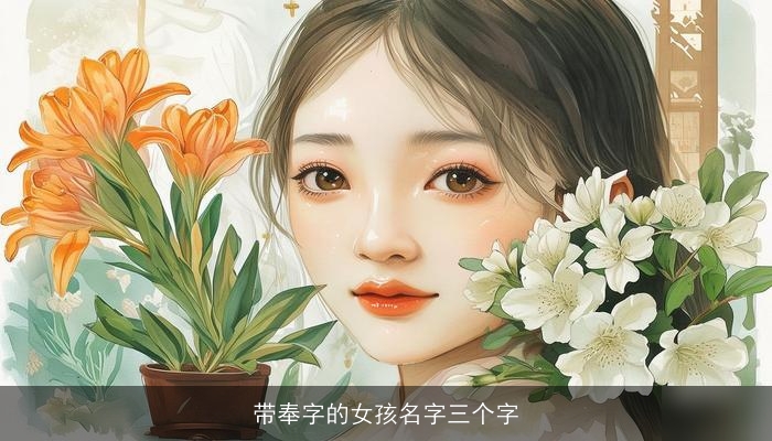 带奉字的女孩名字三个字