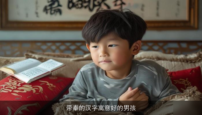 带奉的汉字寓意好的男孩