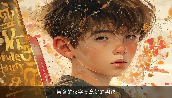 带奢的汉字寓意好的男孩