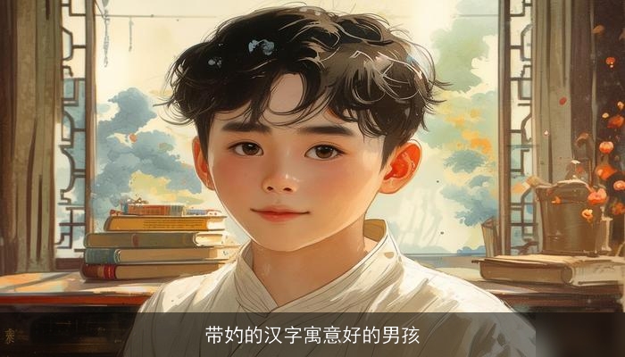 带妁的汉字寓意好的男孩