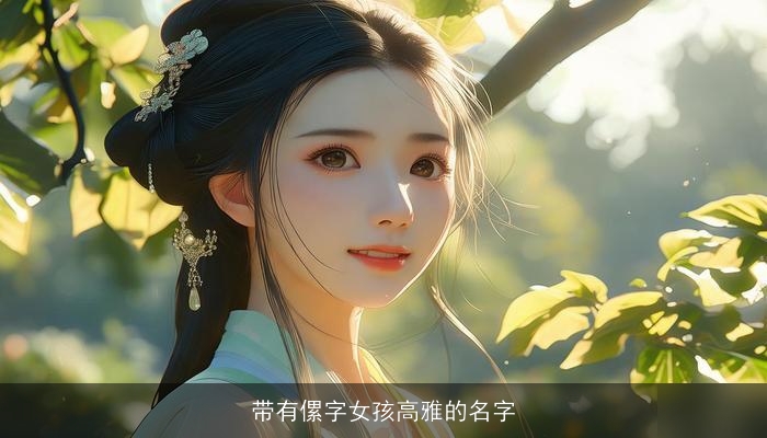 带有傫字女孩高雅的名字