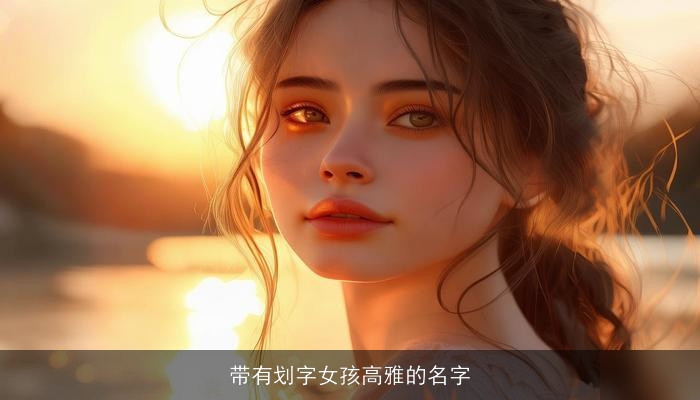带有划字女孩高雅的名字