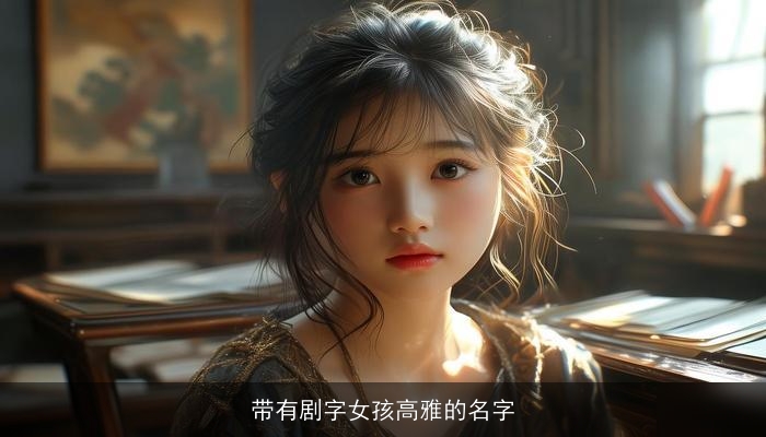 带有剧字女孩高雅的名字