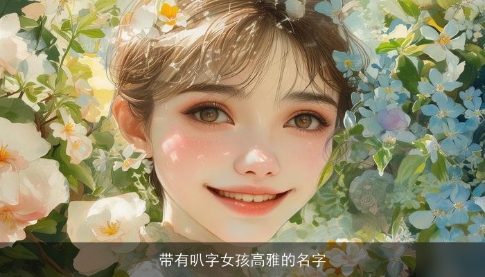 带有叭字女孩高雅的名字