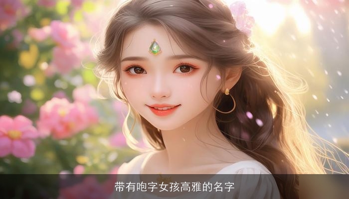 带有咆字女孩高雅的名字