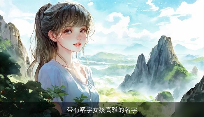 带有喀字女孩高雅的名字