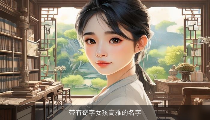 带有奇字女孩高雅的名字