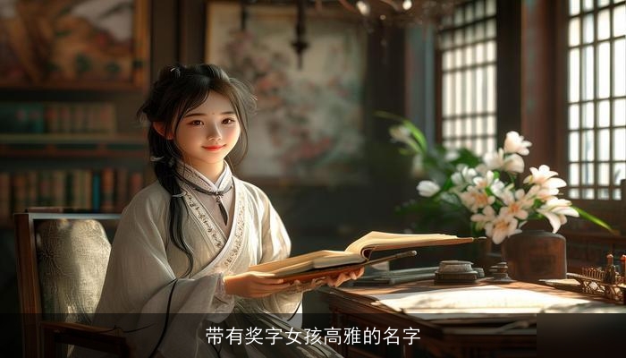 带有奖字女孩高雅的名字