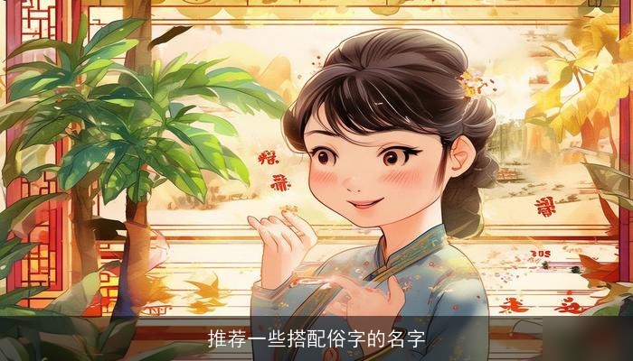 推荐一些搭配俗字的名字