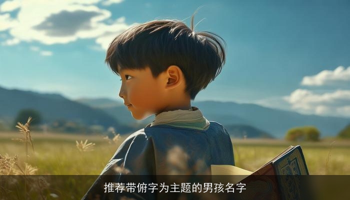 推荐带俯字为主题的男孩名字