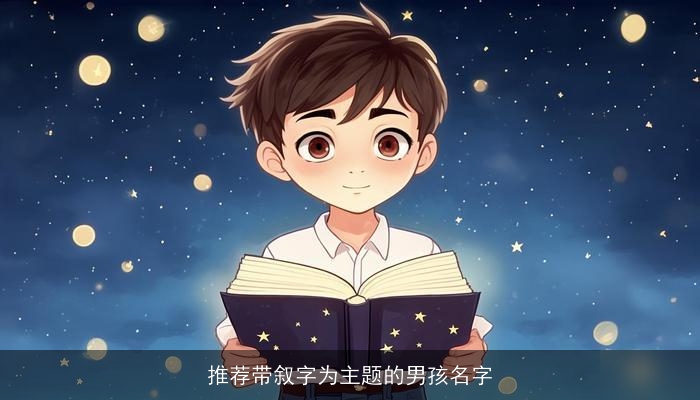 推荐带叙字为主题的男孩名字