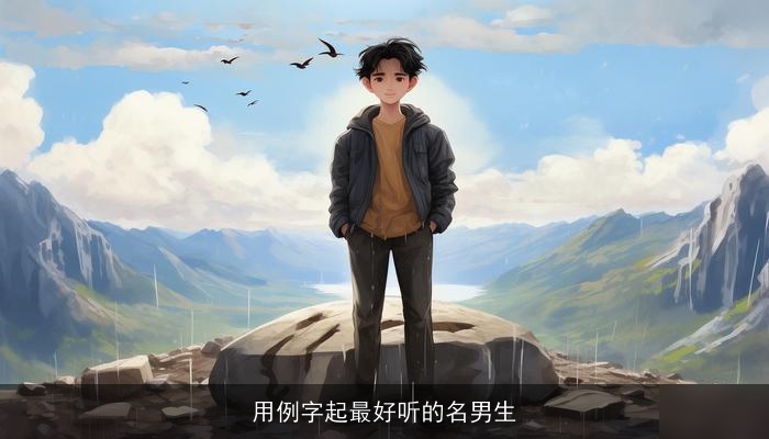用例字起最好听的名男生