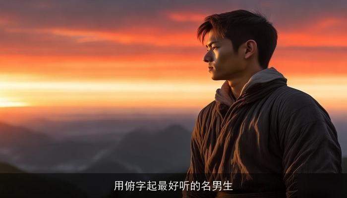 用俯字起最好听的名男生