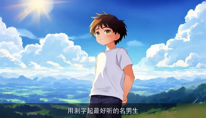 用剥字起最好听的名男生