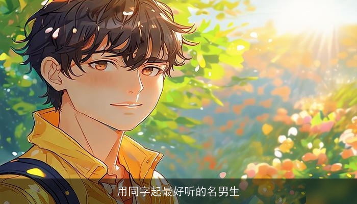 用同字起最好听的名男生