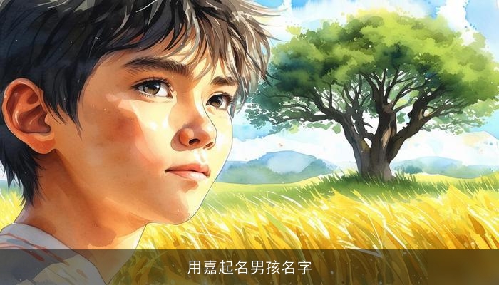 用嘉起名男孩名字