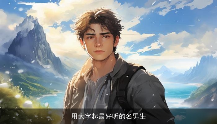 用太字起最好听的名男生