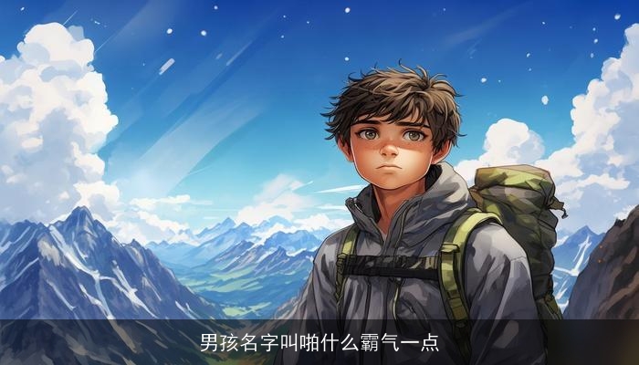 男孩名字叫啪什么霸气一点